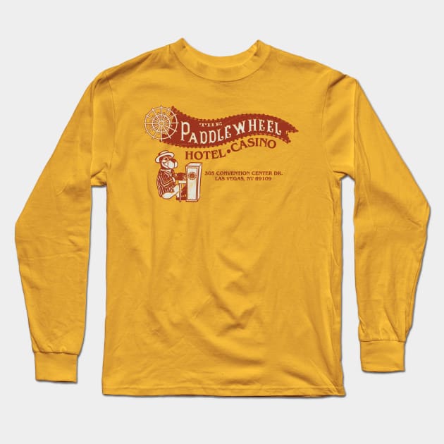 Vintage the Paddle Wheel Casino Las Vegas Long Sleeve T-Shirt by StudioPM71